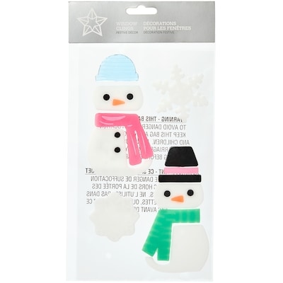 null Window Gel Clings 12 in - Snowmen 1 ea, $2.00/1ea
