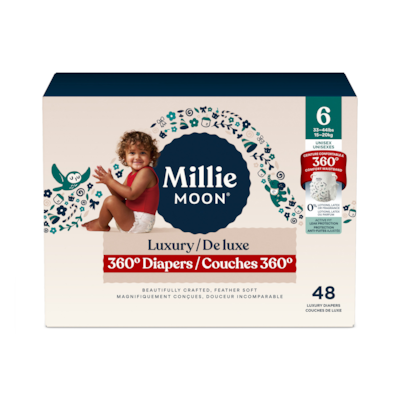 Millie Moon Couches Luxury 360, Taille 6, 48 unités 48 ea, 0,94 $/1ch