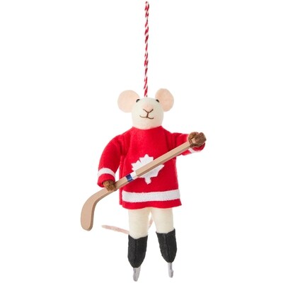 Life at Home Felt Hockey Mouse Ornament 1 ea, $7.00/1ea