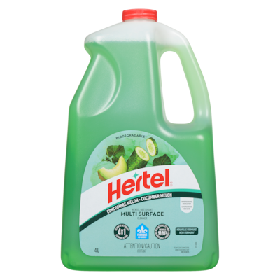 Hertel Désinfectant domestique concombre melon nettoyant multi surface 4000 ml, 0,32 $/100ml