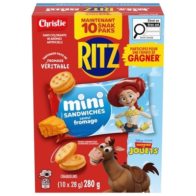 Christie MINI RITZ Sandwiches à saveur de fromage en format Snak Pak 10x28.0 g, 2,32 $/100g