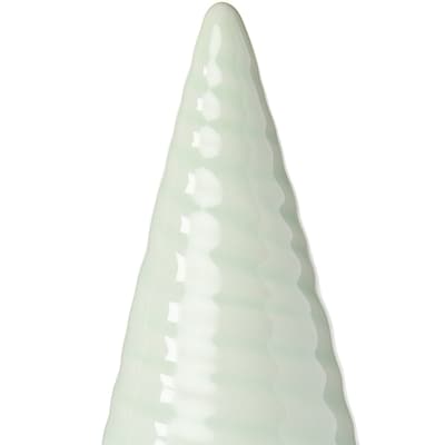 Décoration de sapin conique en céramique 10 po – vert menthe