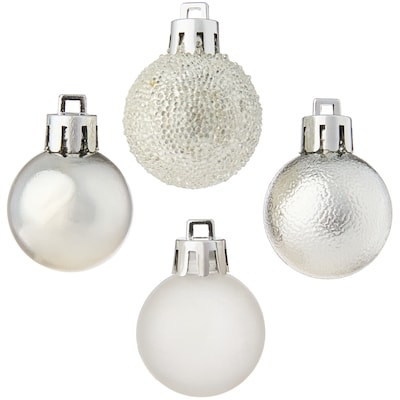 Ball Holiday Ornaments 20 Pack - Silver