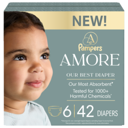 Pampers AMORE Diapers, Size 6, 42 Count 42 ea, $0.81/1ea