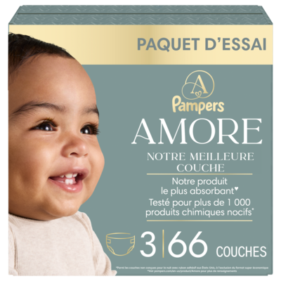 Pampers Couches AMORE, taille 3, 66 unités 66 ea, 0,52 $/1ch