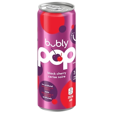 Bubly Sparkling Water Pop Black Cherry Sparkling Water 355 ml, $0.70/100ml