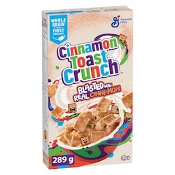 General Mills Cinnamon Toast Crunch Breakfast Cereal, Small Size, Whole Grains 289 g, $1.04/100g
