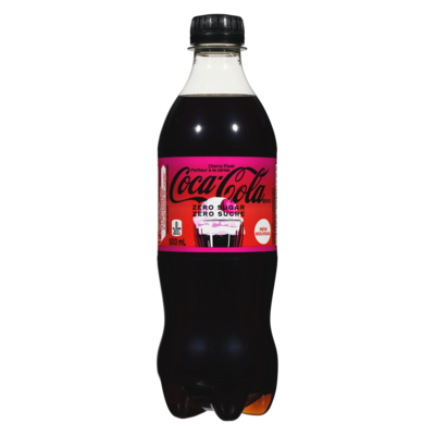 Coca-Cola Zéro cerise float 500 ml, 0,76 $/100ml