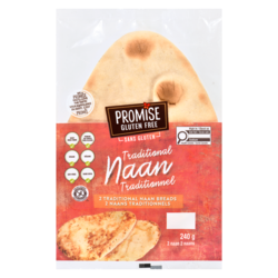 Promise Gluten Free Traditional Naan Breads 240 g, $3.95/100g
