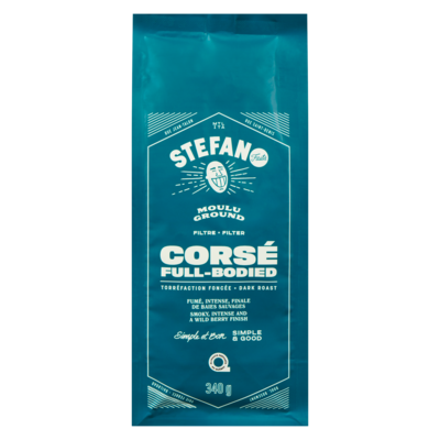 Stefano Café moulu filtre corsé torréfaction foncée 340 g, 5,00 $/100g