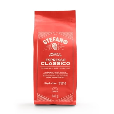 Stefano Café moulu espresso classico torréfaction mi-noire 340 g, 5,00 $/100g