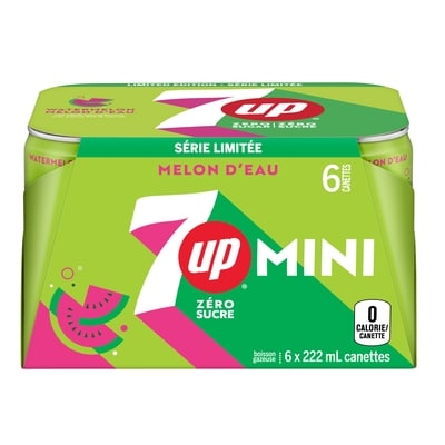 7 UP Boisson gazeuse Zéro sucre Melon d'eau 6x222.0 ml, 0,34 $/100ml