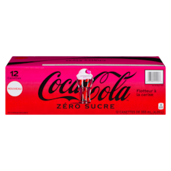 Coca-Cola Zéro float cerise 12x355.0 ml, 0,20 $/100ml