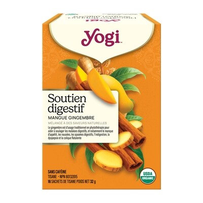 Yogi Soutien Digestif Mangue Gingembre 32 g, 18,72 $/100g