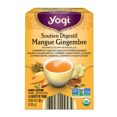 Yogi Soutien Digestif Mangue Gingembre 32 g, 21,84 $/100g