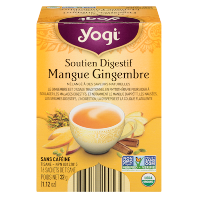 Yogi Tisane soutien digestif mangue gingembre 32 g, 21,84 $/100g