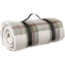 Life at Home Sherpa Throw - Green Plaid 1 ea, $30.00/1ea