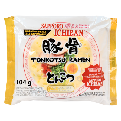 Sapporo Tonkotsu ramen à la japonaise 104 g, 1,43 $/100g