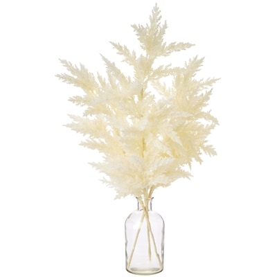 Life at Home Faux Frosted Plant with Glass Vase 1 ea, $20.00/1ea