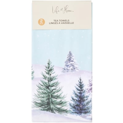 Life at Home Lot de 2 linges à vaisselle en coton – paysage avec arbres 2 ea, 5,00 $/1ch