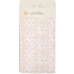 Life at Home Lot de 2 linges à vaisselle en coton – flocons de neige 2 ea, 5,00 $/1ch