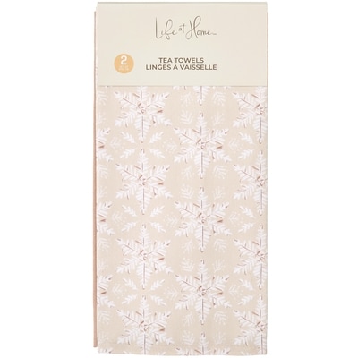 Life at Home Lot de 2 linges à vaisselle en coton – flocons de neige 2 ea, 5,00 $/1ch
