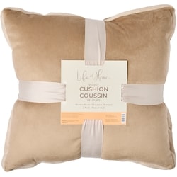 Life at Home Velvet Cushion 2 Pack - Brown 2 ea, $12.50/1ea