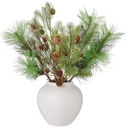 Life at Home Faux Mixed Pine and Pinecone Plant with Ceramic Vase 1 ea, $20.00/1ea