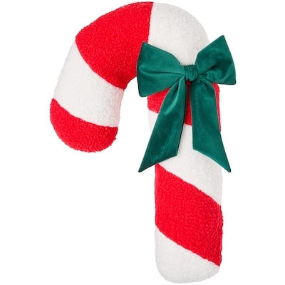 Coussin en forme de canne de bonbon
