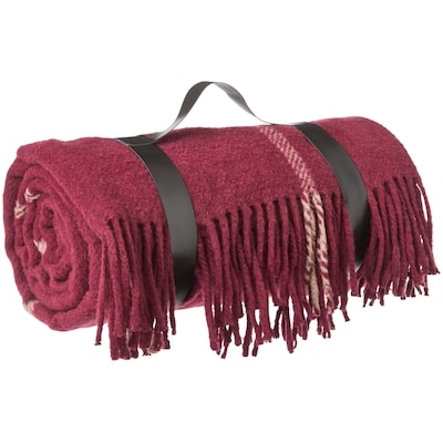 Life at Home Cozy Woven Throw - Burgundy 1 ea, $30.00/1ea