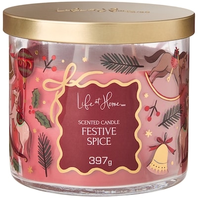 Life at Home Festive Spice Scented Candle 1 ea, $16.00/1ea