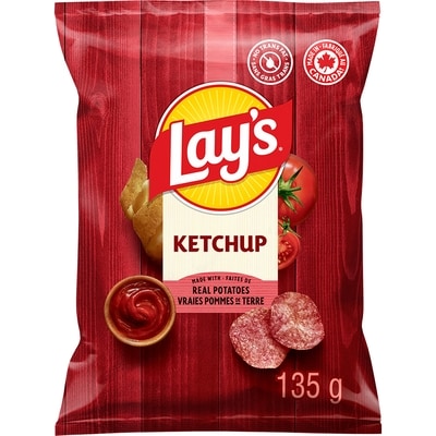 Lay's Ketchup Simulated flavour Potato Chips 135 g, $4.66/100g