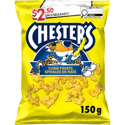 Chester’s Grignotines Spirales de maïs Original 150 g, 1,67 $/100g