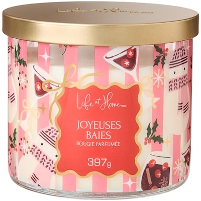 Life at Home Bougie parfumée Joyeuses baies 1 ea, 16,00 $/1ch