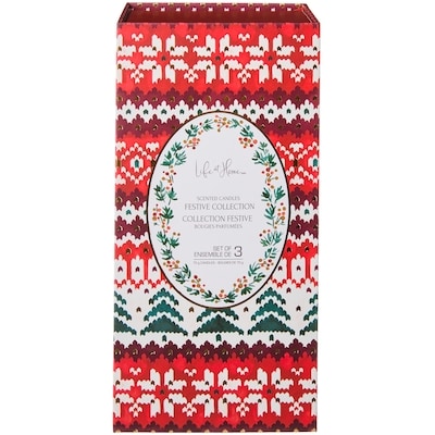 Life at Home Scented Candles Holly Jolly Festive Collection - Set of 3 1 ea, $12.00/1ea