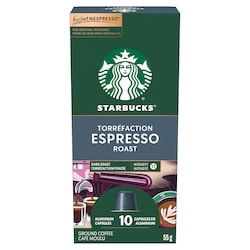 Starbucks Espresso Roast, NESPRESSO Coffee Pods, Original 55 g, $16.36/100g
