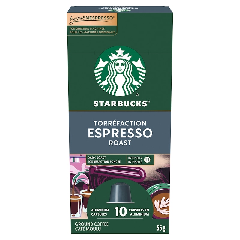 Starbucks Espresso Roast, NESPRESSO Coffee Pods, Original - 55 g