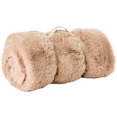Life at Home Faux Fur Throw - Taupe 1 ea, $35.00/1ea