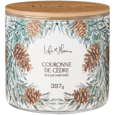 Life at Home Bougie parfumée Couronne de cèdre 1 ea, 16,00 $/1ch