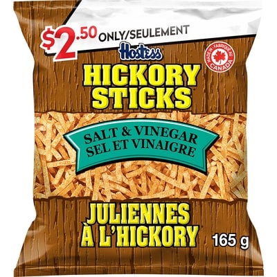 Hostess Hickory Sticks Salt & Vinegar Flavoured Potato Sticks 165 g, $1.52/100g