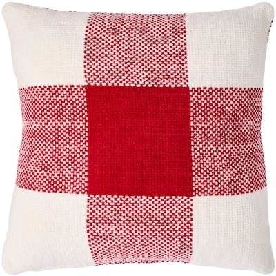 Life at Home Knitted Checkered Toss Cushion - Red 1 ea, $20.00/1ea