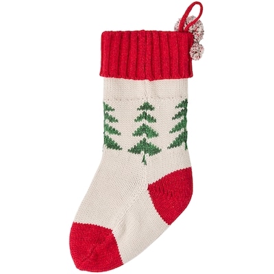 Holiday Tree Knit Stocking