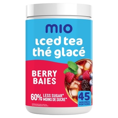 MiO Thé glacé Préparation pour boisson en poudre aromatisée Mélange de baies 540 g, 2,50 $/100g