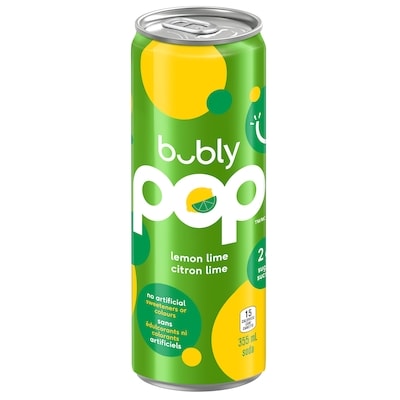 Bubly Sparkling Water Pop Lemon lime Sparkling Water 355 ml, $1.12/100ml