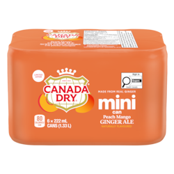 Canada Dry Peach Mango Ginger Ale 6x222.0 ml, $0.33/100ml