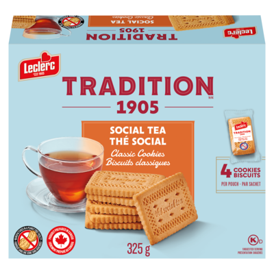 Leclerc Classic Cookies Social Tea 325 g, $0.86/100g