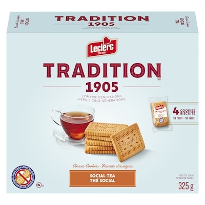 Leclerc Classic Cookies Social Tea 325 g, $1.08/100g