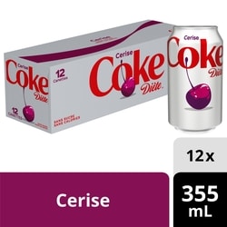 Coca-Cola Boisson gazeuse Cola Diète Cerise 12x355.0 ml, 0,21 $/100ml