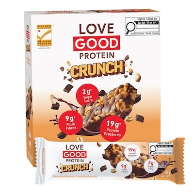 LOVE GOOD Boîte de Protein Crunch Chocolat-Cacahuète 12x60.0 g, 7,98 $/100g