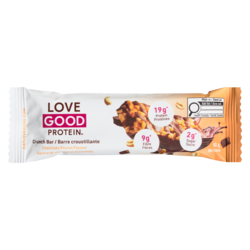 LOVE GOOD Crunch Bar Chocolate Peanut Flavour 60 g, $9.82/100g